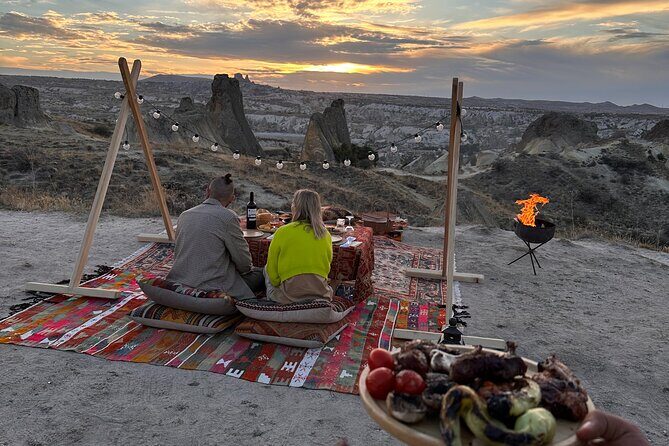 Barbecue Picnic in the valley (Sunset Time) - Cheese plate and fruit plate aren’t filler