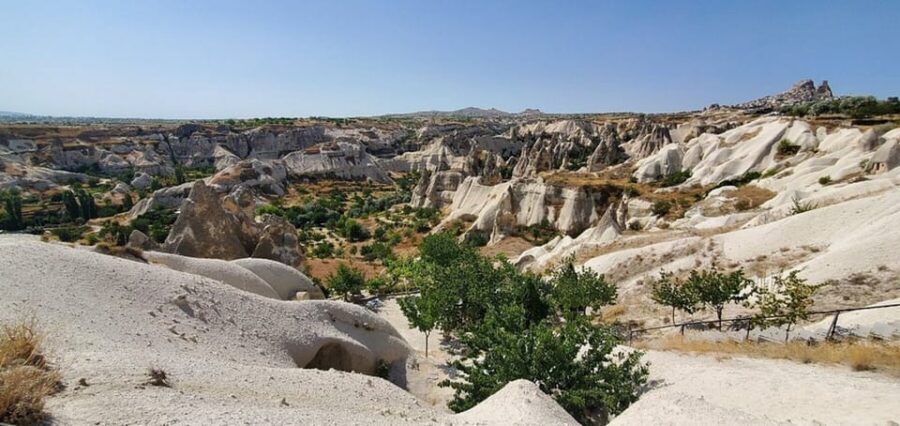 Cappadocia: Derinkuyu, Selime, Nar Crater Lake & Ihlara Tour - Goreme Panoramas and Pigeon Valley Fairy Chimneys