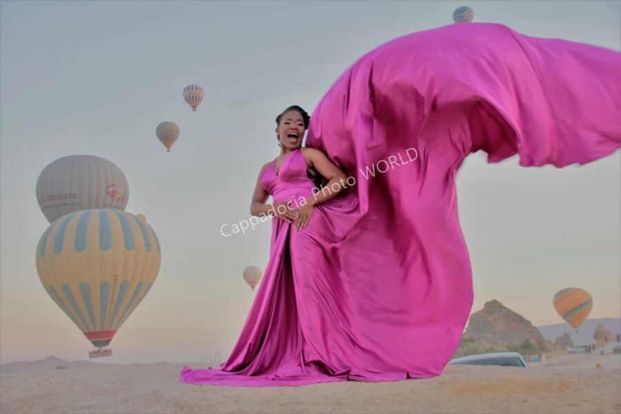 Cappadocia Photoshoot with Flying Dress - Why Starting Near Balloon Take-Off Matters