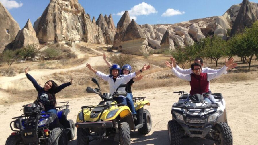 Cappadocia: Sunset Quad Bike Tour - Sword Valley: the fairy chimneys that look like a warning sign