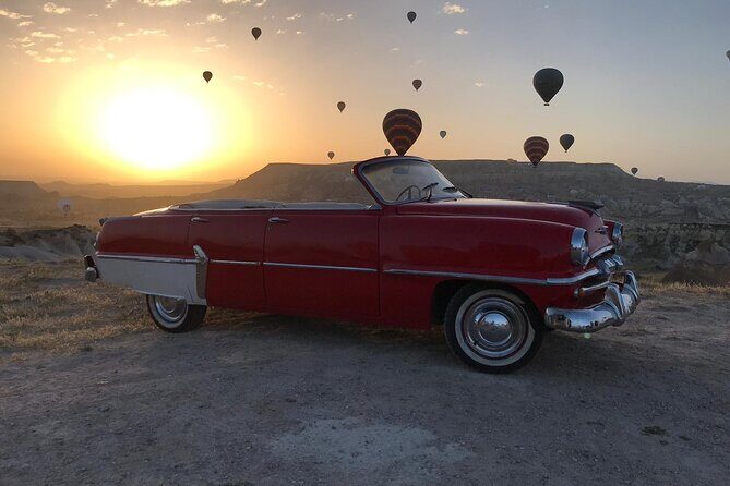 Classic Car Tour in Cappadocia Sunrise/Sunset - Rose Valley Photo Stop: 30 Minutes of Rock Formations and Wild Roses