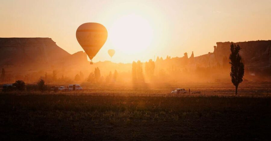 Hot air balloons in Goreme red valley - Red Valley From Above: Why This Balloon Ride Feels Different