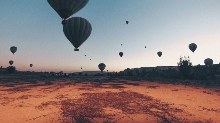 Hot air balloons in Goreme red valley - Celebration, Certificate, and Meeting the Live Pilot